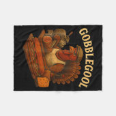 Gobbol Turkey Thanksgiving Fleece Deken (Voorkant (Horizontaal))