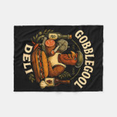 Gobbol Turkey Thanksgiving Italian Turkey Chef  Fleece Deken (Voorkant (Horizontaal))