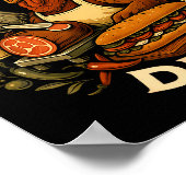 Gobbol Turkey Thanksgiving Italian Turkey Chef  Poster (Hoek)