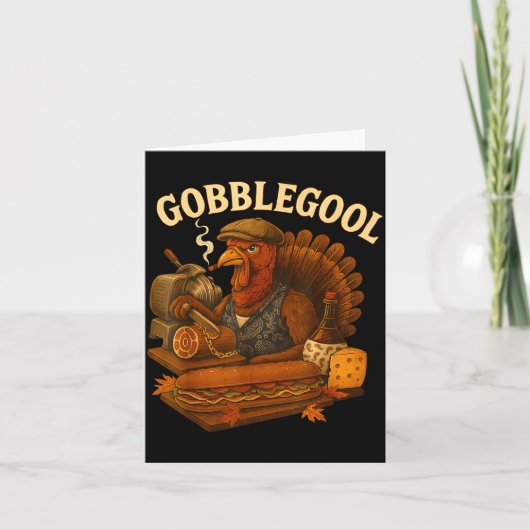 Gobbol Turkey Thanksgiving  Kaart (Voorkant)