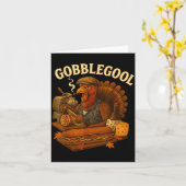 Gobbol Turkey Thanksgiving  Kaart (Gele Bloem)
