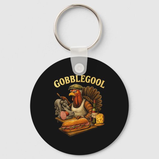 Gobbol Turkey Thanksgiving  Sleutelhanger (Voorkant)