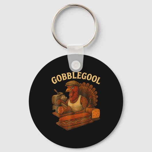 Gobbol Turkey Thanksgiving  Sleutelhanger (Voorkant)