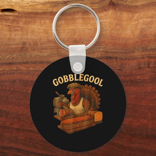 Gobbol Turkey Thanksgiving  Sleutelhanger (Voorkant)
