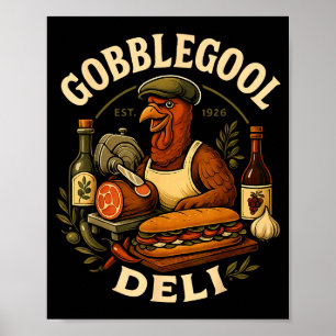 Gobbol Turkse Thanksgiving Italiaanse Turkse Chef Poster