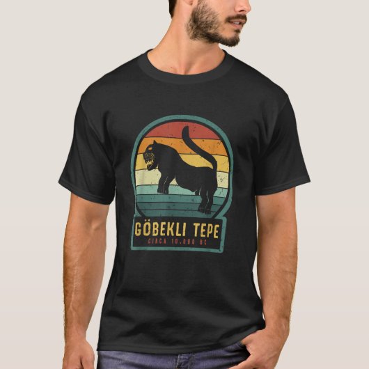 Gobekli Tepe Lion Large Cat Ancient Megalithic Str T-shirt (Voorkant)