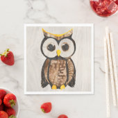 Gobelets en Papier Bois - Chouette - Wood Owl Servet (Insitu)
