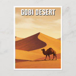 Gobi Desert Camel Reizen Briefkaart