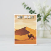Gobi Desert Camel Reizen Briefkaart (Staand voorkant)