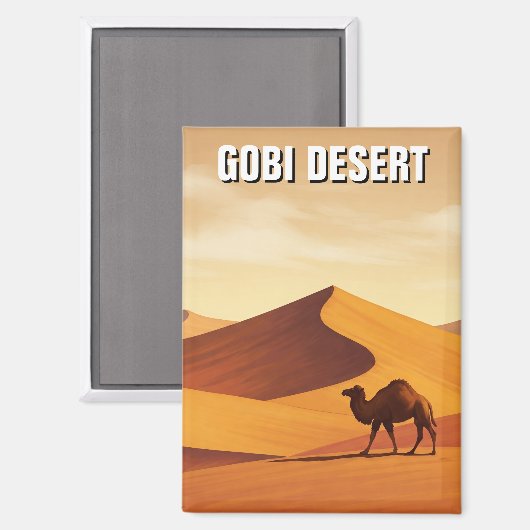 Gobi Desert Camel Reizen Magneet (Voorkant / Achterkant)
