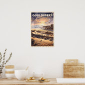 Gobi-woestijn Mongolië Reis naar het verleden Poster (Keuken)