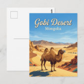 Gobiwoestijn Mongolië Briefkaart (Voorkant / Achterkant)