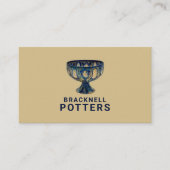 Goblet, aardewerk, pottenbakken visitekaartje (Voorkant)