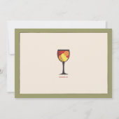 Goblet met Fruit Sangria & Tapas Party Invitation Kaart (Achterkant)