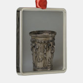 Goblet met ingegraveerd skelet met maskers metalen ornament (Rechts)