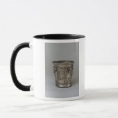 Goblet met ingegraveerd skelet met maskers mok (Links)