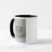 Goblet met ingegraveerd skelet met maskers mok (Voorkant links)