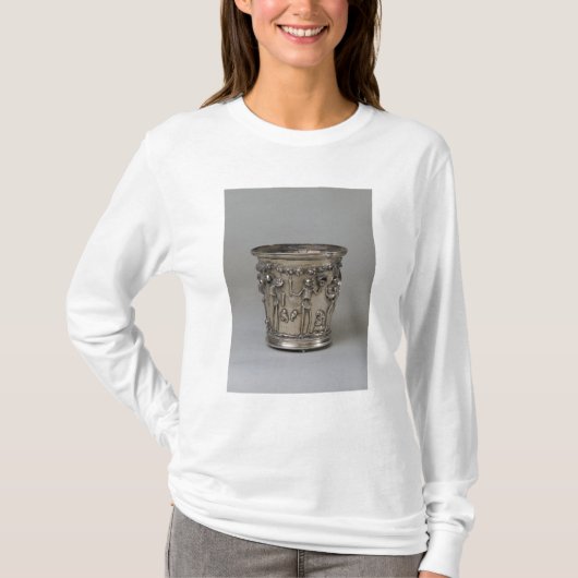 Goblet met ingegraveerd skelet met maskers t-shirt (Voorkant)