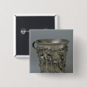 Goblet met ingegraveerd skelet vierkante button 5,1 cm (Voorkant /achterkant)