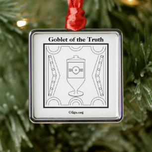 Goblet van het waarheidssymbool metalen ornament