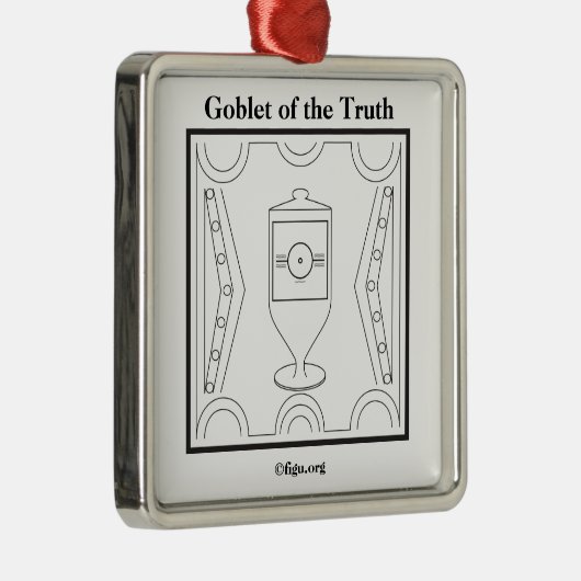 Goblet van het waarheidssymbool metalen ornament (Rechts)