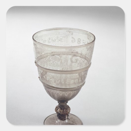 Goblet van Jacopo Verzelini, 1586 Vierkante Sticker (Voorkant)