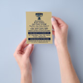 Goblet voor keramiek, pottenwinkel, potten Adverte Flyer (Hand)