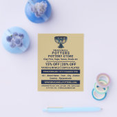 Goblet voor keramiek, pottenwinkel, potten Adverte Flyer (Enkel)