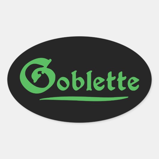Goblette Ovale Sticker (Voorkant)