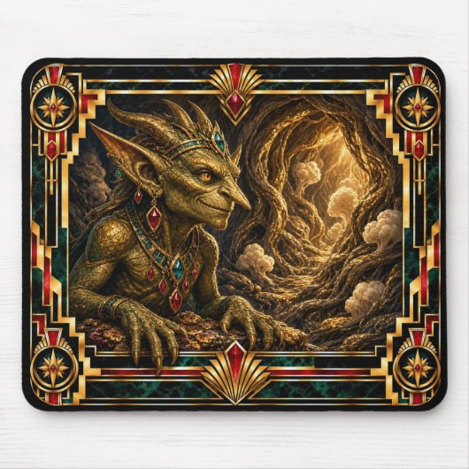 Goblin, Art Deco Mythisch Muismat (Voorkant)