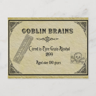 Goblin Brains Recipe Card Briefkaart