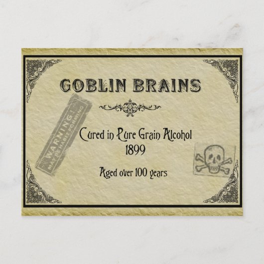 Goblin Brains Recipe Card Briefkaart (Voorkant)