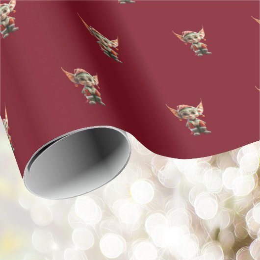 Goblin Christmas Elf Wrapping Paper Cadeaupapier