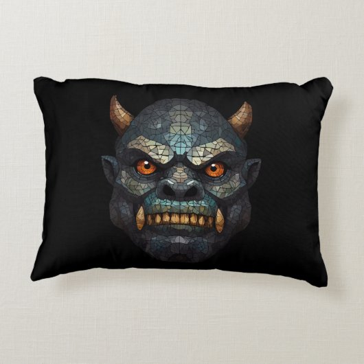 Goblin en Orc Portret Accent Kussen (Achterkant)