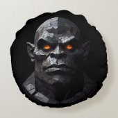 Goblin en Orc Portret Rond Kussen (Achterkant)