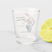 Goblin Flying Dragon Kite Fantasy Art Shot Glass Glas (Achterkant)