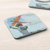 Goblin Flying Dragon Kite Fantasy Beverage Coaster Bier Onderzetter (Linkerzijde)