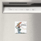 Goblin Flying Dragon Kite Fantasy Button Magnet (Insitu (Vaatwasser))