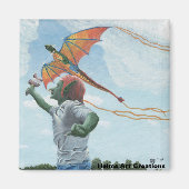 Goblin Flying Dragon Kite Fantasy Joy Magnet (Voorkant)