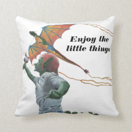 Goblin Flying Dragon Kite Fantasy Sierkussen