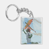 Goblin Flying Dragon Kite Fantasy Sleutelhanger (Voorkant Links)