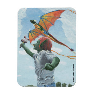Goblin Flying Dragon Kite Flexibele Fantasy Magnee Magneet