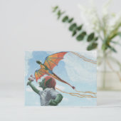 Goblin Flying Rainbow Dragon Fantasy Art Briefkaar Briefkaart (Staand voorkant)