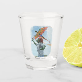 Goblin Flying Rainbow Dragon Fantasy Shot Glass Shot Glas