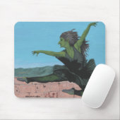 Goblin Girl Ballerina Dancing Fantasy Art Mousepad Muismat (Met muis)