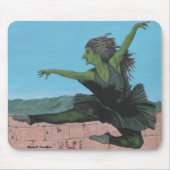 Goblin Girl Ballerina Dancing Fantasy Art Mousepad Muismat (Voorkant)