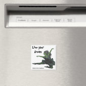 Goblin Girl Ballet Dancer Fantasy Button Magnet (Insitu (Vaatwasser))