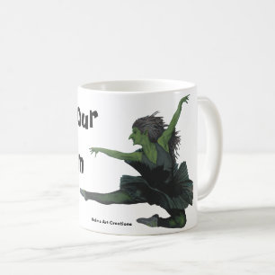 Goblin Girl Ballet Dancing Fantasy Art Coffee Mok