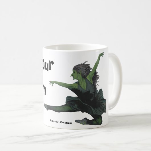Goblin Girl Ballet Dancing Fantasy Art Coffee Mok (Voorkant rechts)