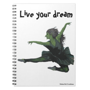 Goblin Girl Ballet Dancing Fantasy Art Notitieboek